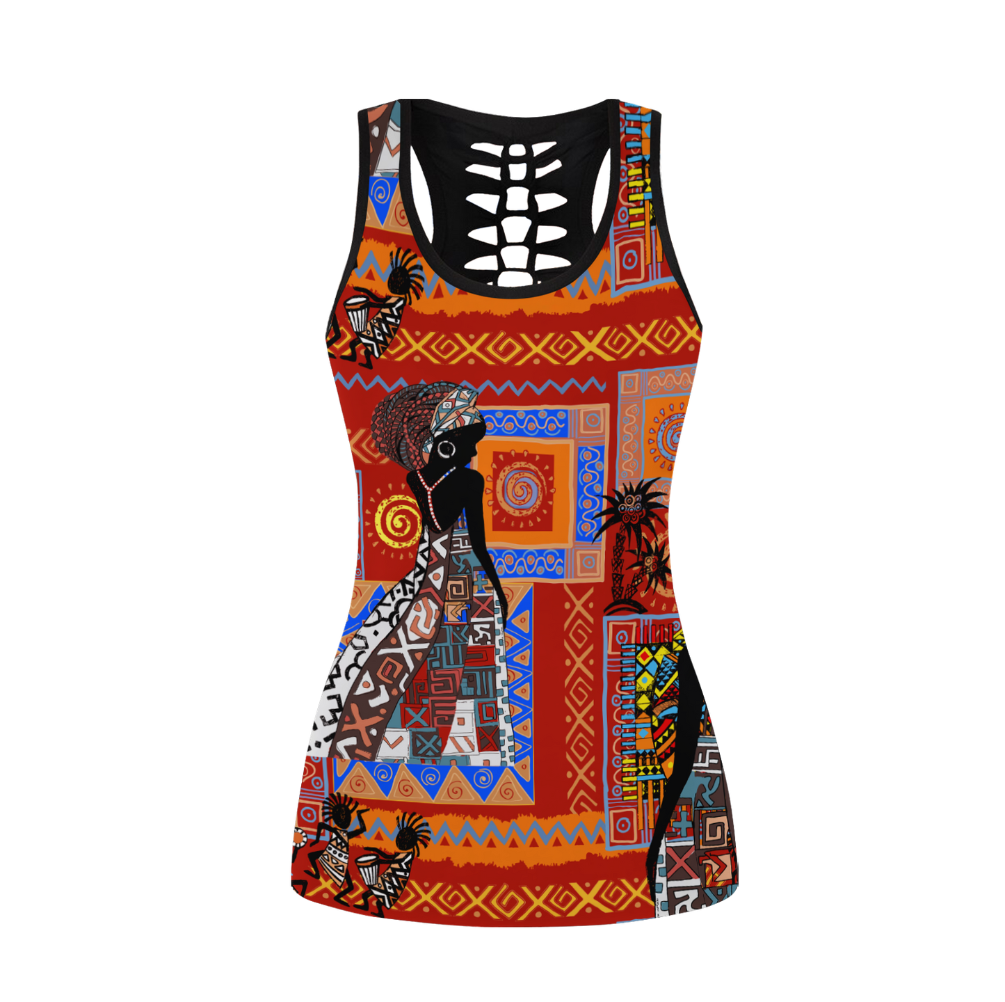 African Print Pattern Legging & Tank top JJ22062001-ML-Apparel-ML-No Legging-S-Vibe Cosy™