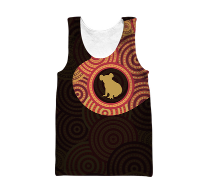 Australia In My Heart Aboriginal Tattoo Koala Hoodie Yellow AZ200201 - Amaze Style™-Apparel