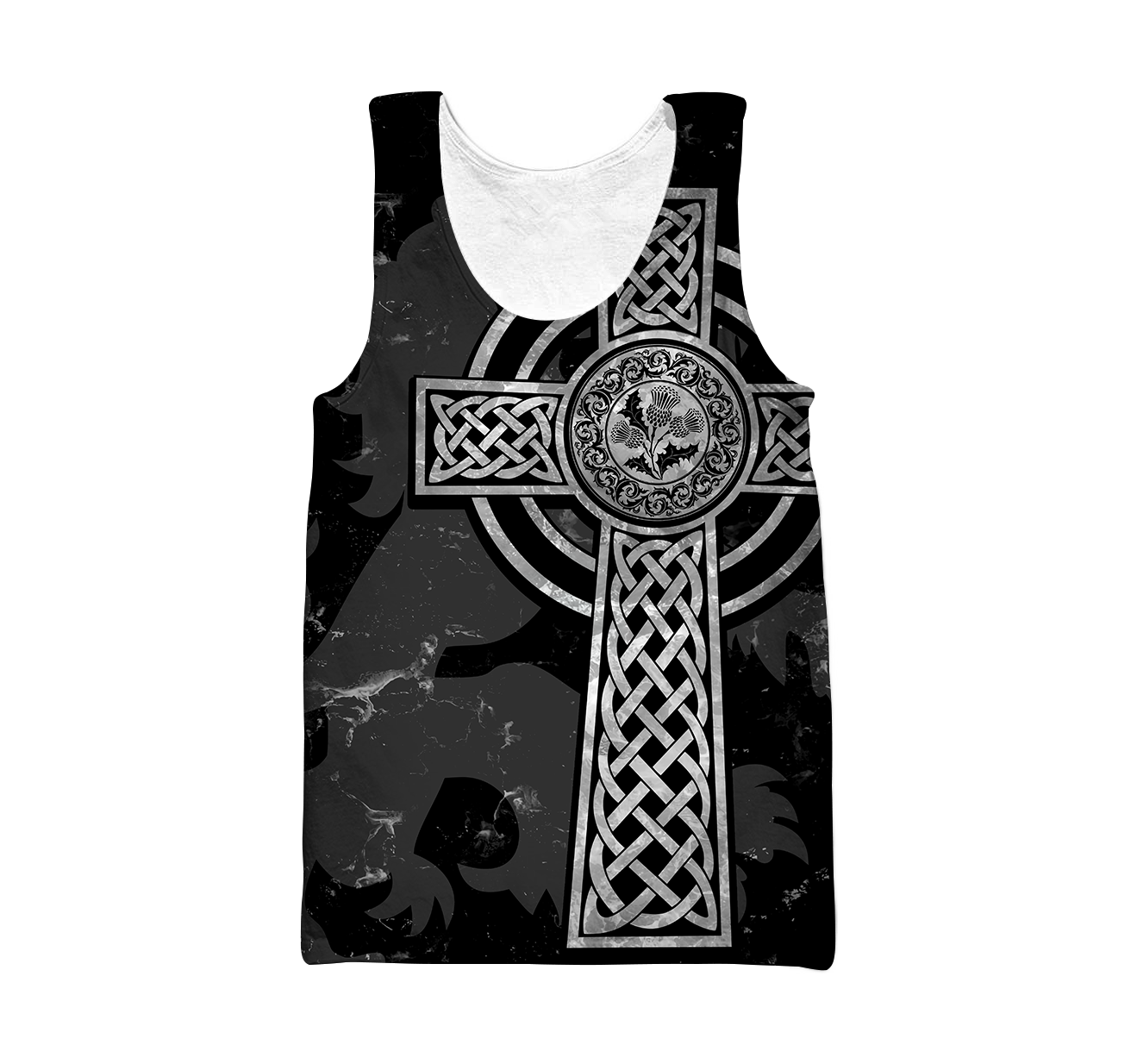 Scottish St-Andrew Thristle Celtic Cross grey ver1 Hoodie AZ210206 - Amaze Style™-Apparel