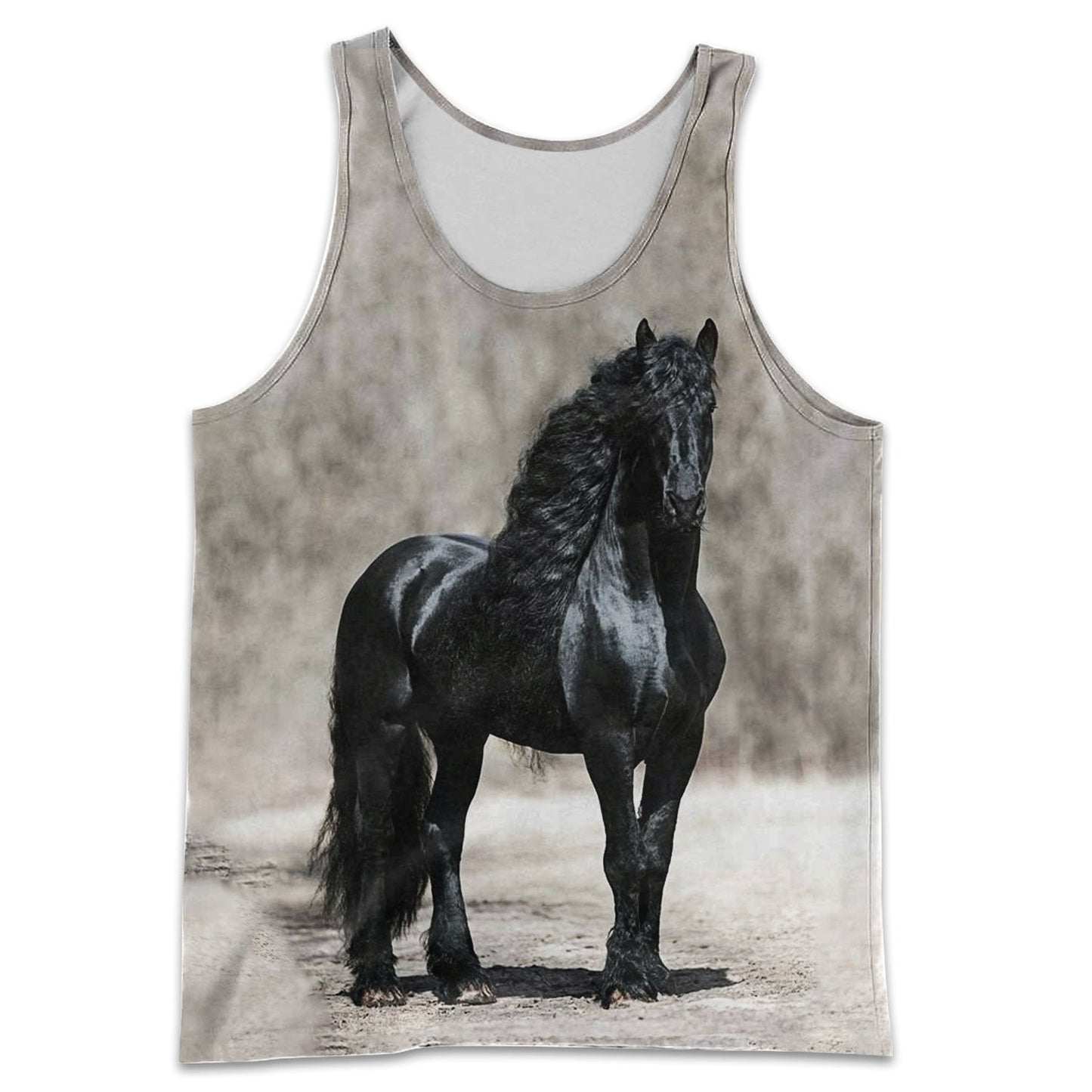 3D All Over Printed Black Horse Shirts - Amaze Style™-Apparel