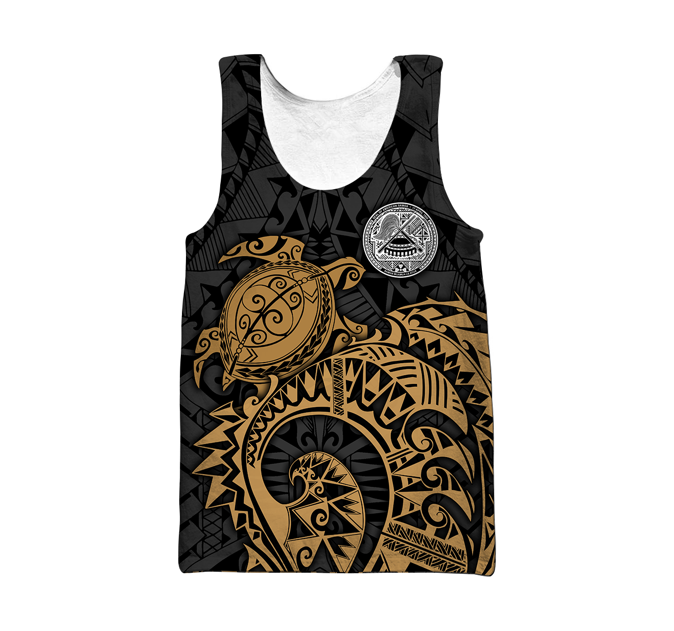 Samoa Polynesian Hoodie Gold Turtle Flowing 3d all over printed shirt and short for man and women AZ130201 PL - Amaze Style™-Apparel