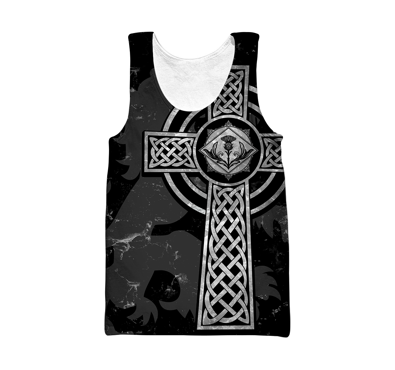 Scottish St-Andrew Thristle Celtic Cross grey ver2 Hoodie AZ210207 - Amaze Style™-Apparel
