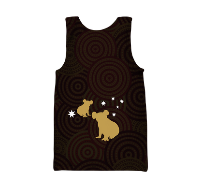 Australia In My Heart Aboriginal Tattoo Koala Hoodie Yellow AZ200201 - Amaze Style™-Apparel