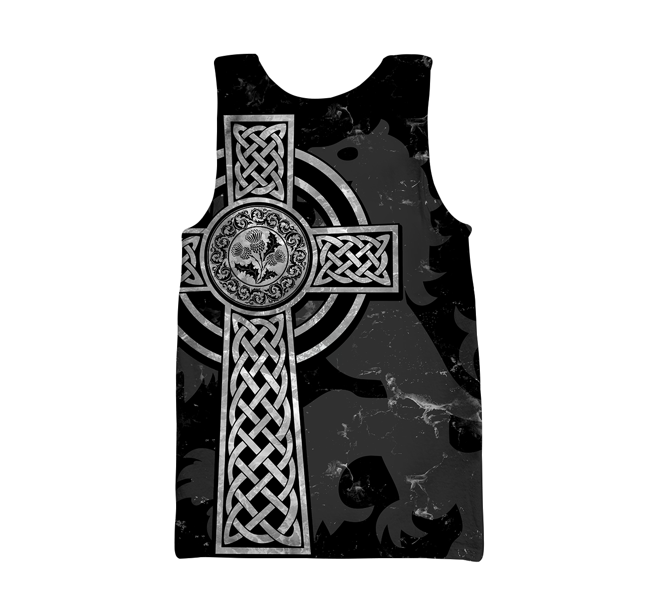 Scottish St-Andrew Thristle Celtic Cross grey ver1 Hoodie AZ210206 - Amaze Style™-Apparel