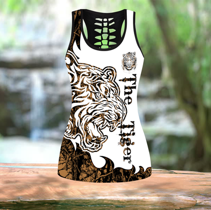 The Tiger Brown Camo Tattoo 3D All Over Printed Shirts For Men and Women JJW17082003S