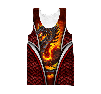 Premium Fire Dragon All Over Printed Shirts For Men And Women MEI