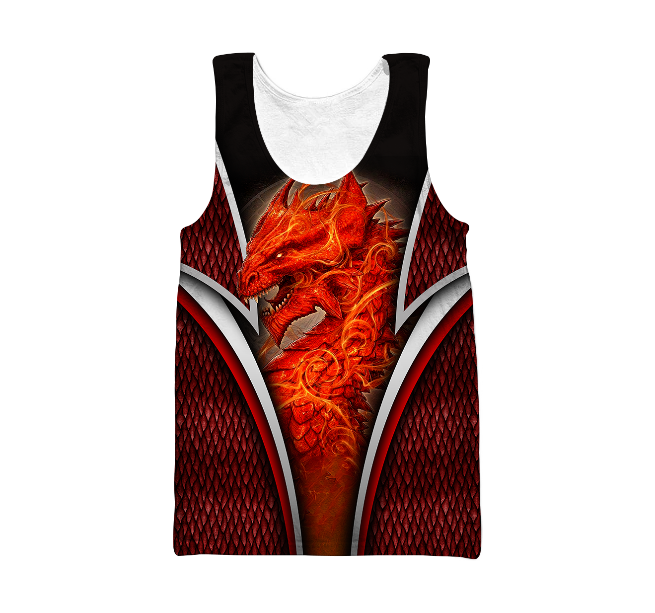 Premium Red Fire Dragon All Over Printed Shirts For Men And Women MEI