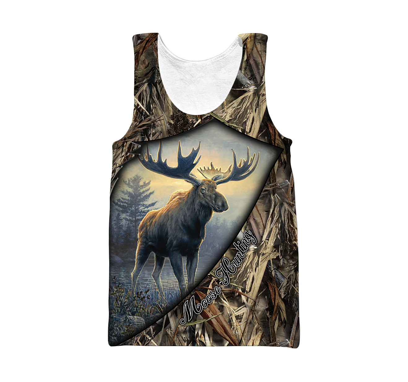 Moose Hunting 3D Over Printed Unisex Deluxe Hoodie