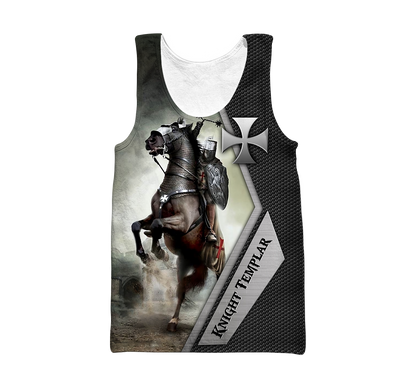 Premium Knight Templar Riding Horse All Over Printed Shirts For Men And Women MEI