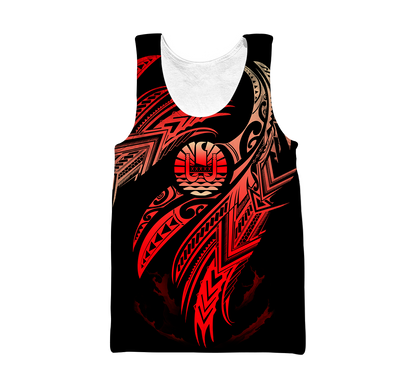 Amazing Tahiti Polynesian Tattoo 3D Tattoo Unisex Deluxe Hoodie ML
