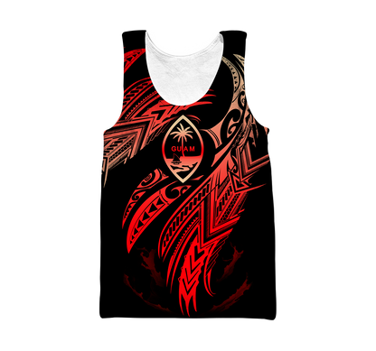 Amazing Guam Polynesian 3D Tattoo Unisex Deluxe Hoodie ML