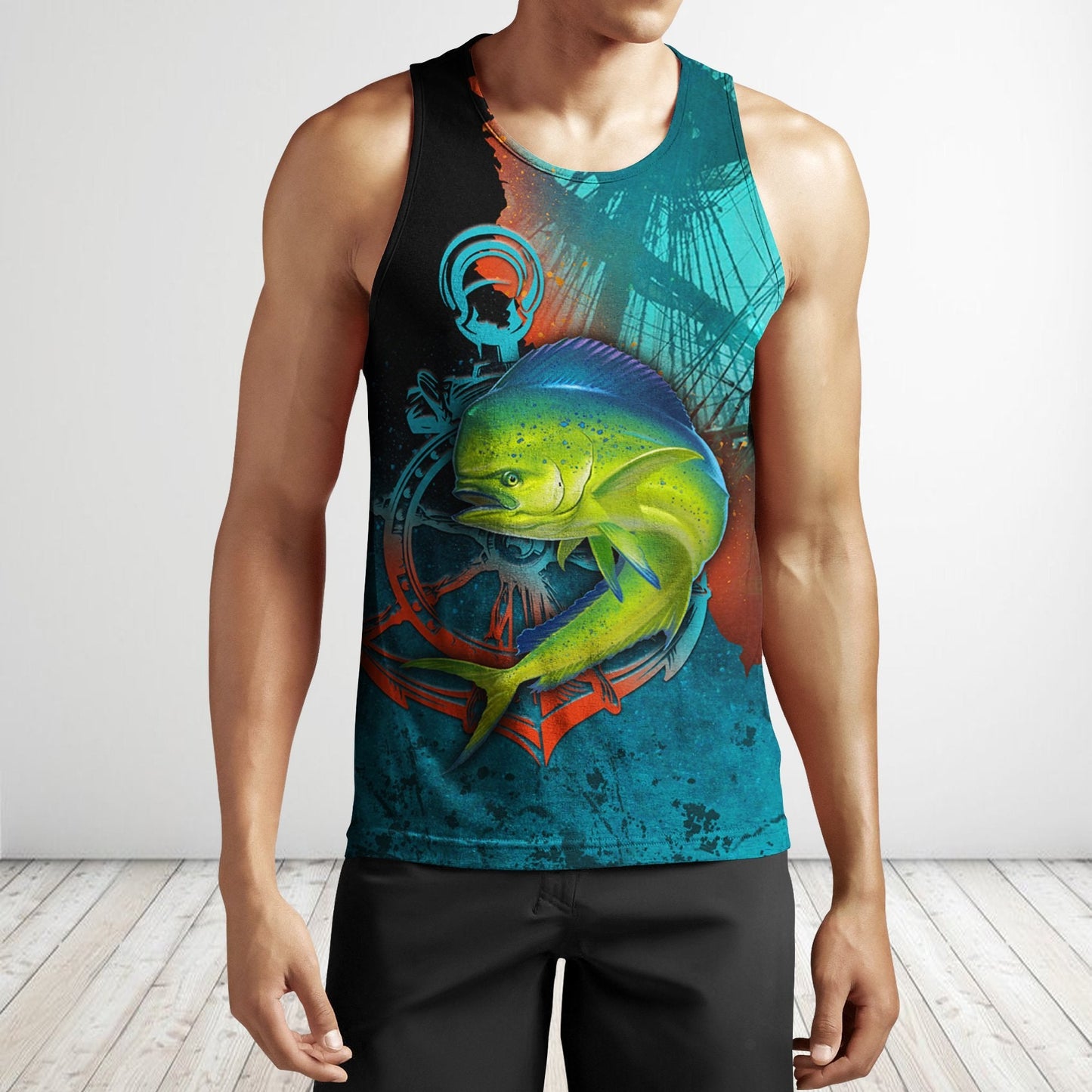 Mahi mahi Fishing on the helm 3D all over printing shirts for men and women TR2404204 - Amaze Style™-Apparel