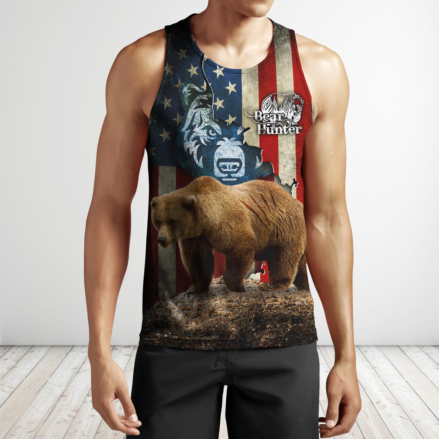 Bear hunter camo 3D all over printed shirts for men and women Pi111201 PL - Amaze Style™-Apparel