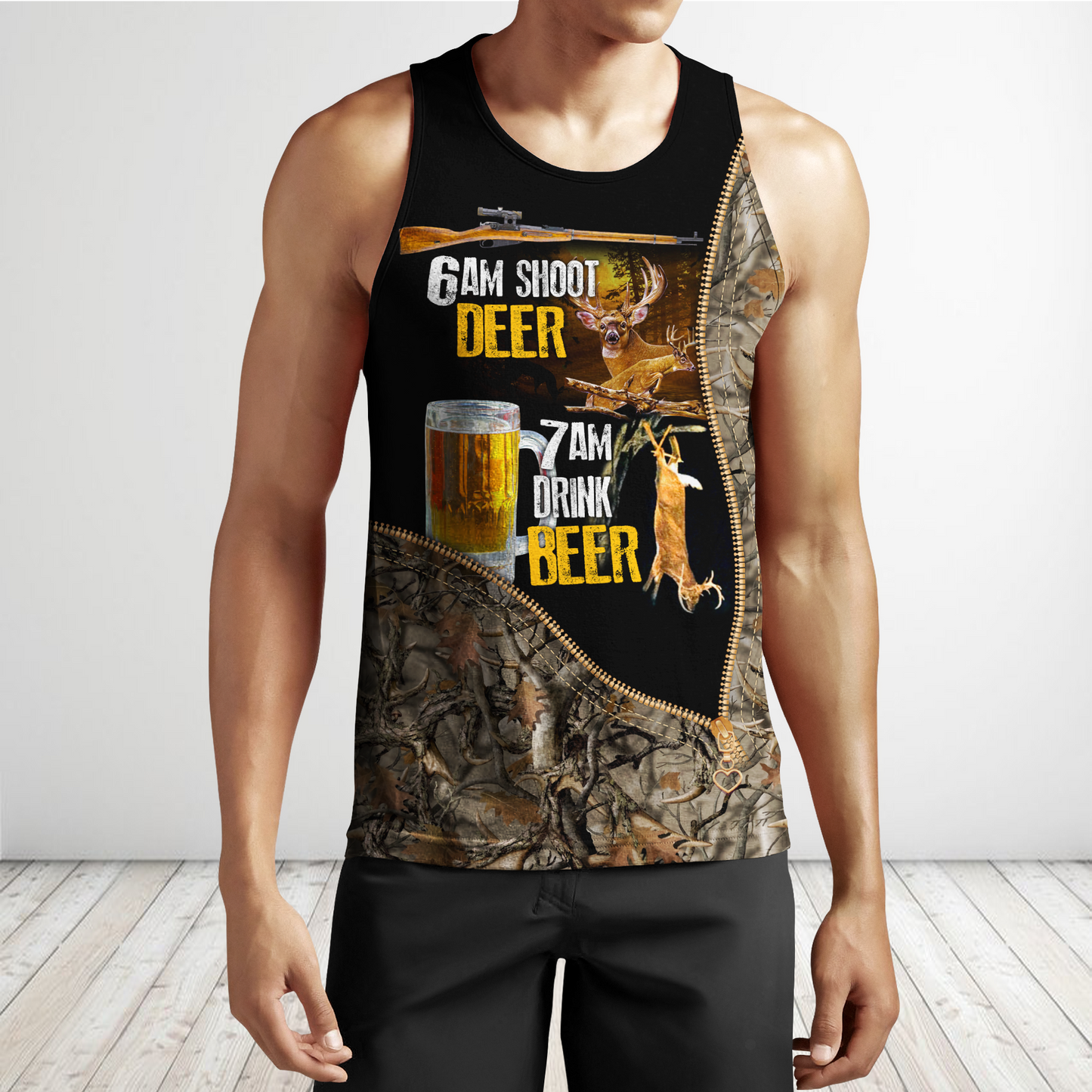 Premium Hunt Deer and Drink Beer Unisex Shirt