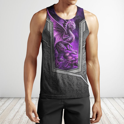 3D Tattoo and Dungeon Dragon Hoodie HAC020111-Apparel-NM-Men's tank top-S-Vibe Cosy™