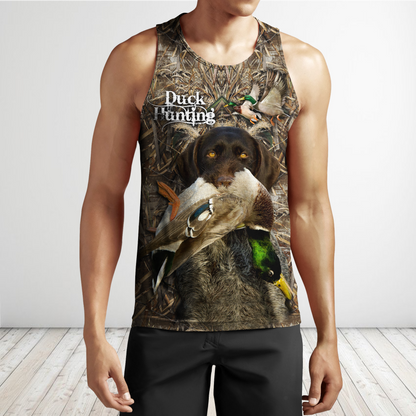 Personalized Name Hunting Camo 3D Unisex Shirts Duck Hunting Labrador Retriever