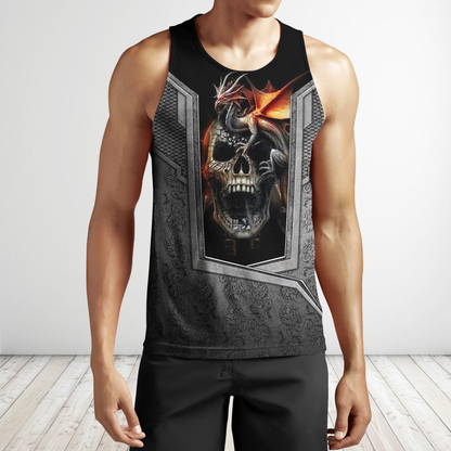 3D Tattoo and Dungeon Dragon Hoodie HAC020112-Apparel-NM-Men's tank top-S-Vibe Cosy™