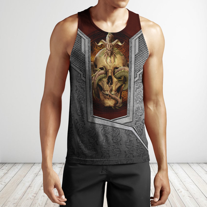 3D Tattoo and Dungeon Dragon Hoodie HAC020113-Apparel-NM-Men's tank top-S-Vibe Cosy™