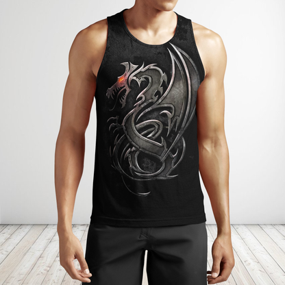 3D Armor Tattoo and Dungeon Dragon Hoodie HAC130102 - Amaze Style™-Apparel