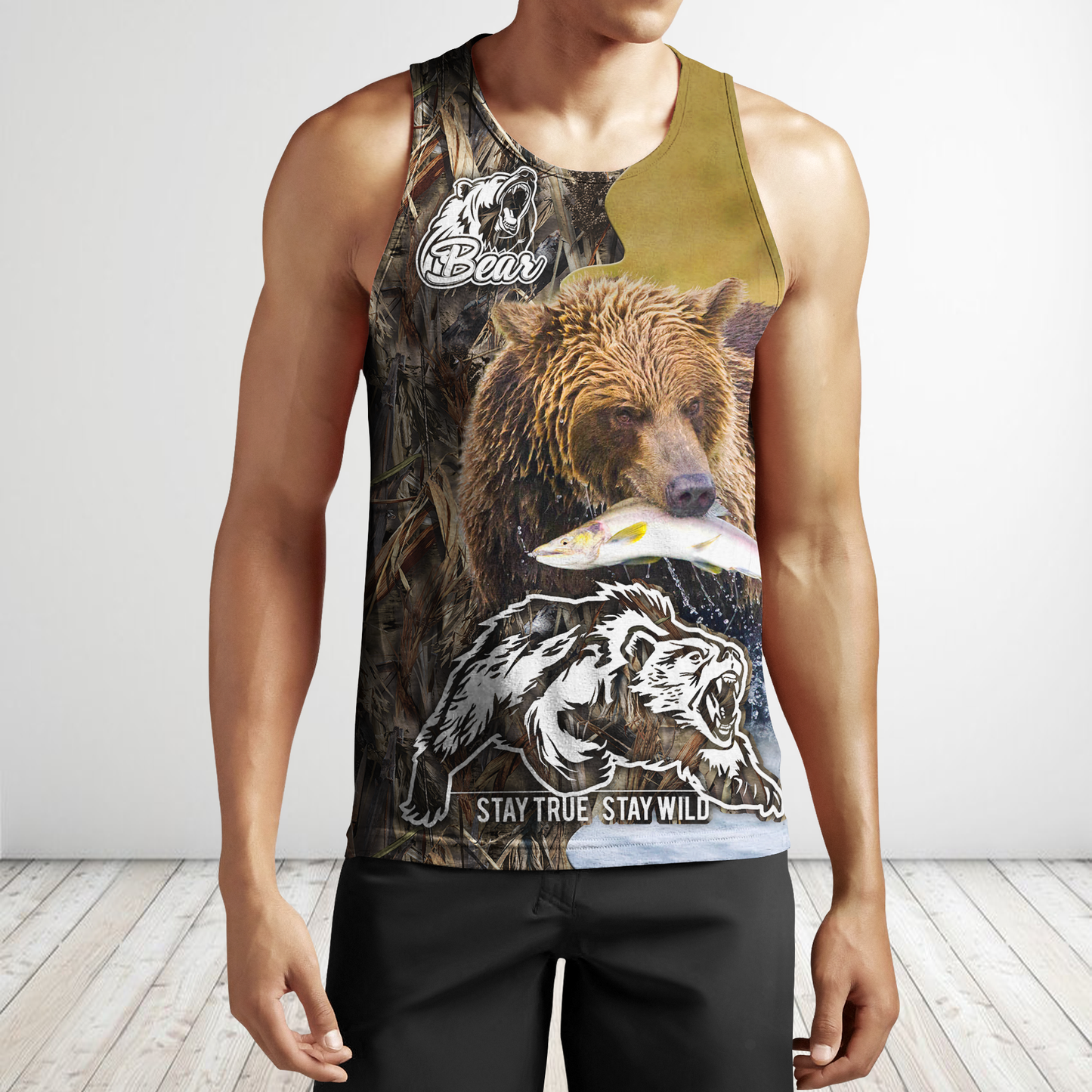 Predatory bears camo 3D all over printer shirts for man and women Pi211201 PL - Amaze Style™-Apparel