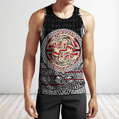Fenrir Viking Tattoo 3D Over Printed Hoodie for Men and Women-ML