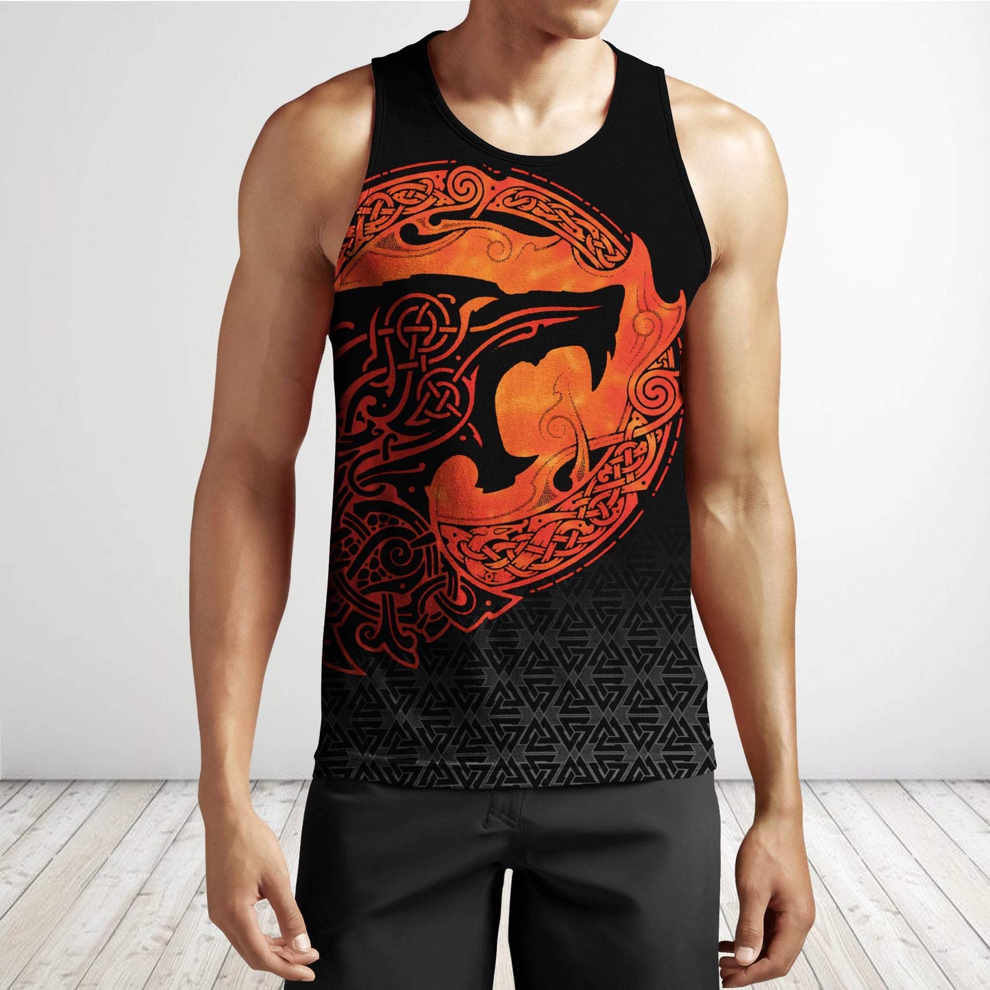 Fenrir Viking 3D Tattoo Over Printed Hoodie for Men and Women-ML