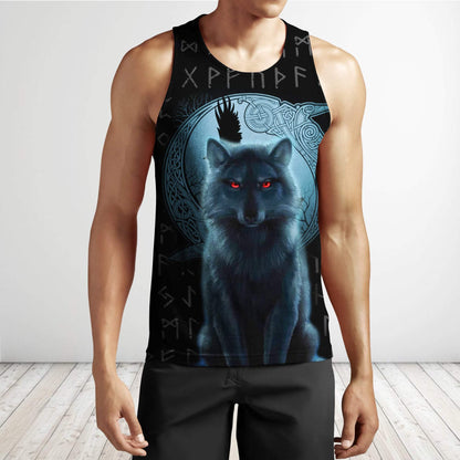 Fenrir Viking Wolf And Moon 3D Over Printed Hoodie for Men and Women-ML