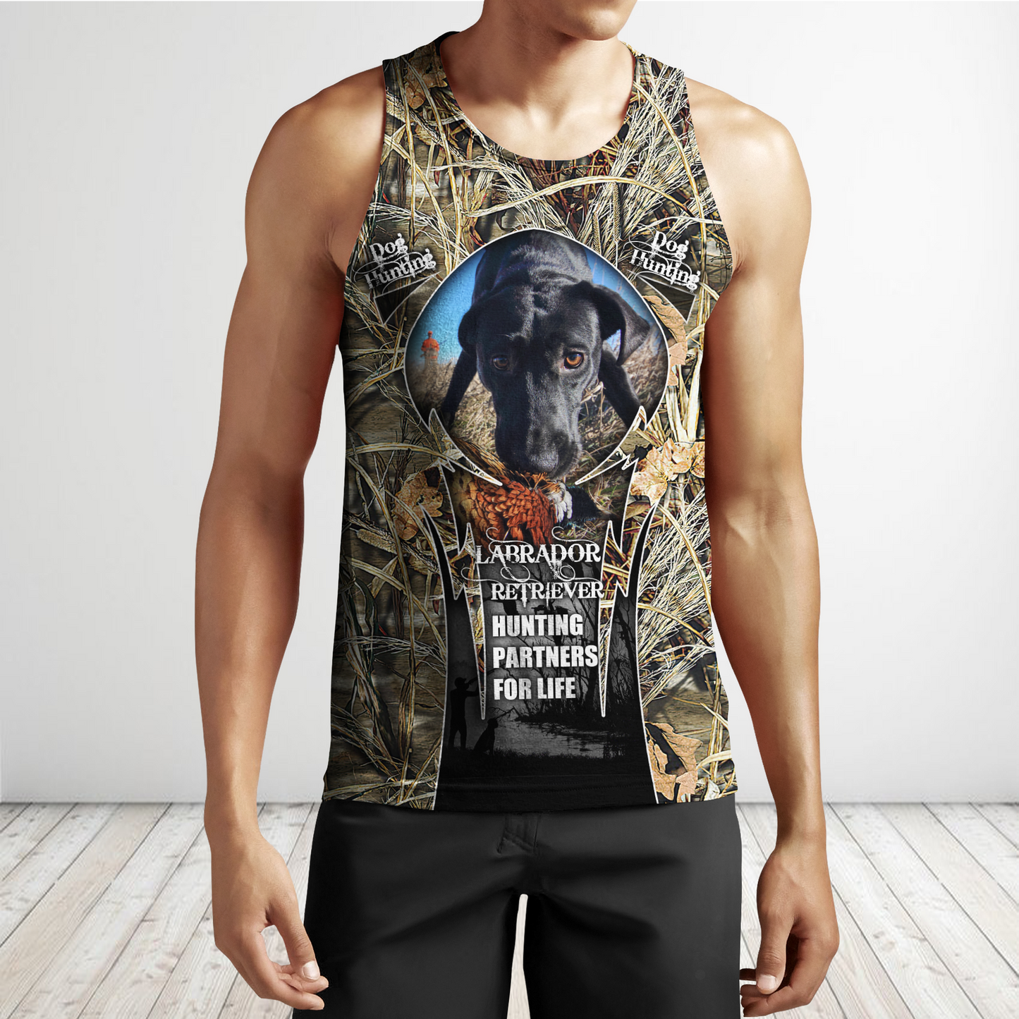 Hunting Labrador 3D Over Printed Unisex Deluxe Hoodie ML