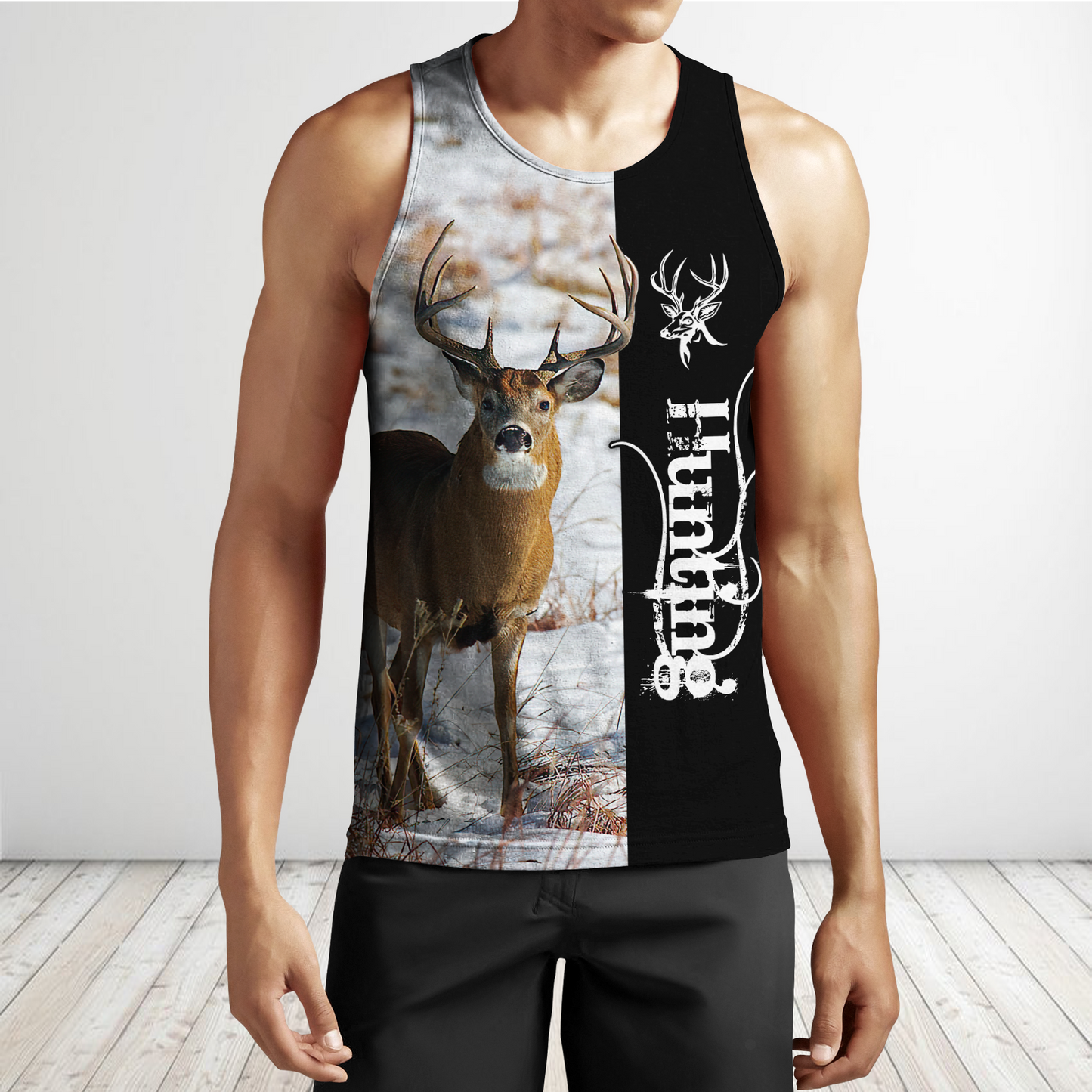Premium Deer Hunting for Hunter Half White Camo 3D Printed Unisex Shirts