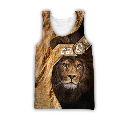 Love Lion 3D all over printed shirts  for men and women
