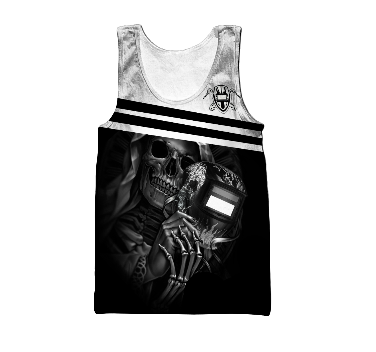 Premium Unisex All Over Printed Skull Welder Shirts MEI