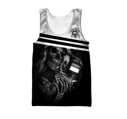 Premium Unisex All Over Printed Skull Welder Shirts MEI