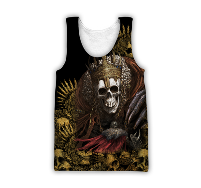 Unique Unisex All Over Printed King Skull Shirts MEI