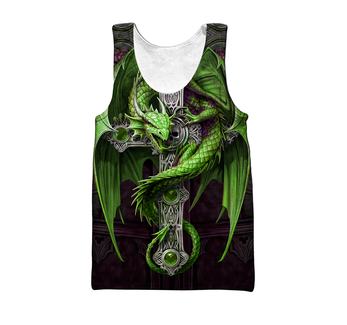 Irish Saint Patrick's Day Shamrock Celtic Cross Dragon Hoodie T-Shirt Sweatshirt-Apparel-NM-Men's tank top-S-Vibe Cosy™