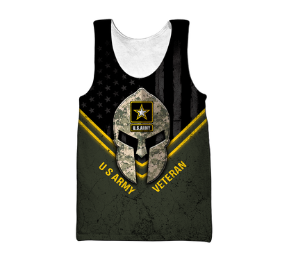 Spartan Soldier US Veteran 3D All Over Printed Shirt Hoodie Pi21082002