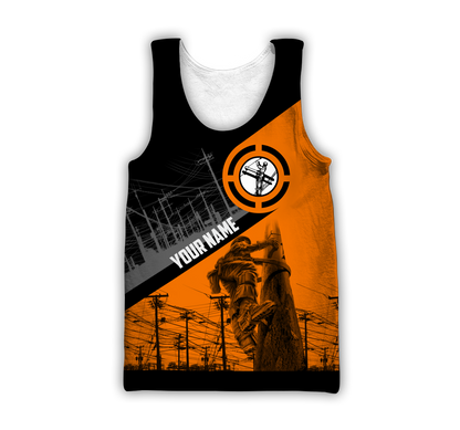 Premium Custom Name Unisex All Over Printed Lineman Shirts MEI