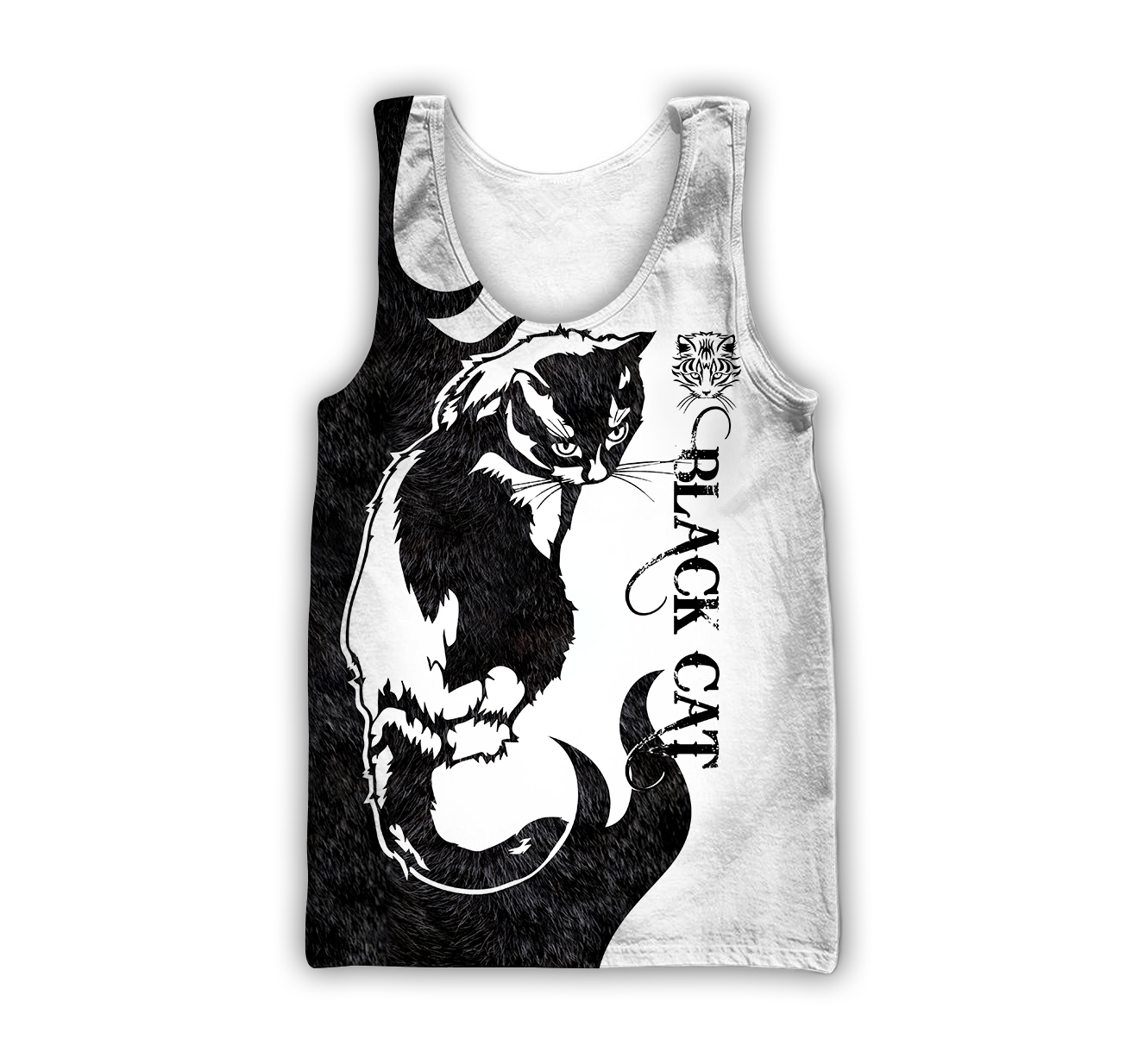 Love Black Cat Tattoo 3D all over shirts for men and women