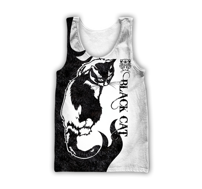 Love Black Cat Tattoo 3D all over shirts for men and women