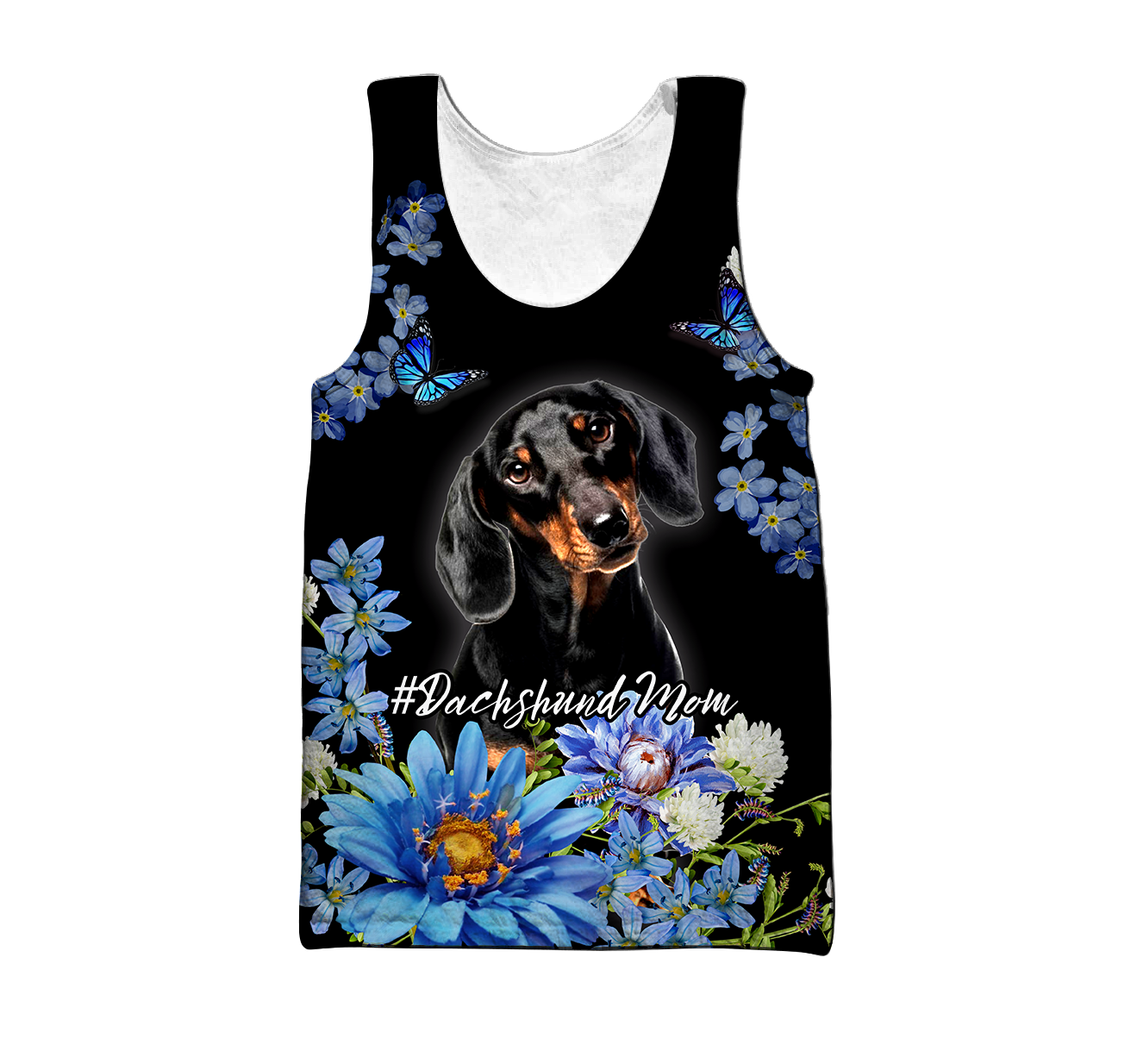 3D Dachshund and Flower Unisex Shirts