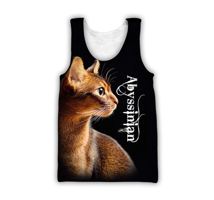 Abyssinian cat tattoo 3D printed shirts for men and women