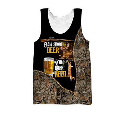 Premium Hunt Deer and Drink Beer Unisex Shirt