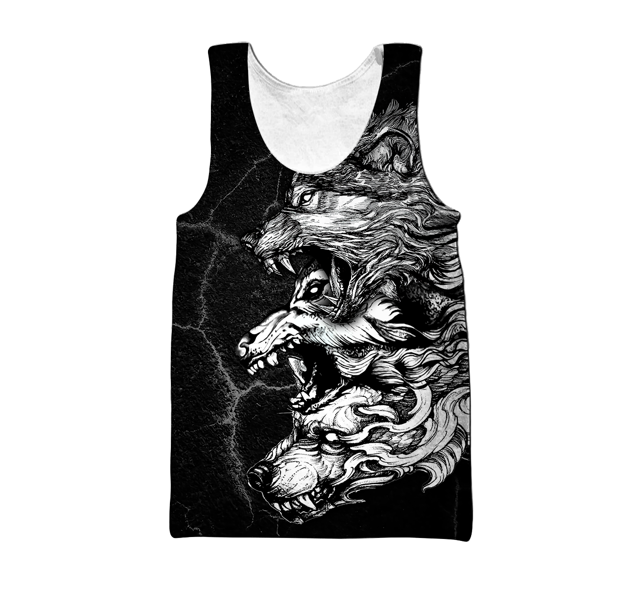 Three Gray Wolfs Tattoo 3D Over Printed Shirt for Men and Women