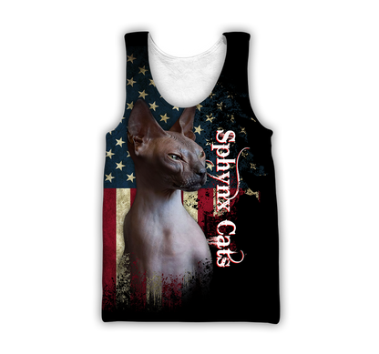 American Sphynx cat 3D printed shirts for men and women