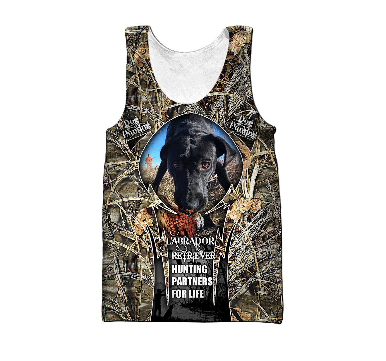 Hunting Labrador 3D Over Printed Unisex Deluxe Hoodie ML