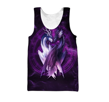 Purple Dragon 3D Hoodie Shirt For Men And Women