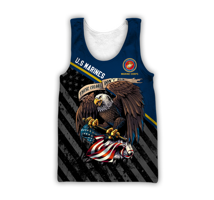 US Veteran Marine Corps 3d all over printed shirts for men and women Proud Military