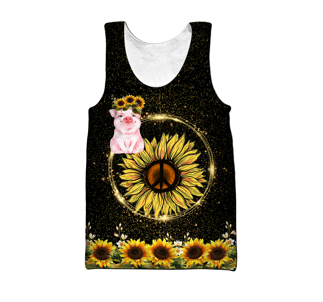 Lovely Pig And Sunflower 3D All Over Printed Shirts