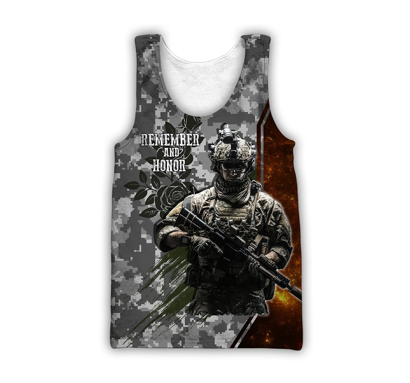 Memorial day Remember and honor the heroes 3D over printed shirts grey TR220403 - Amaze Style™-Apparel