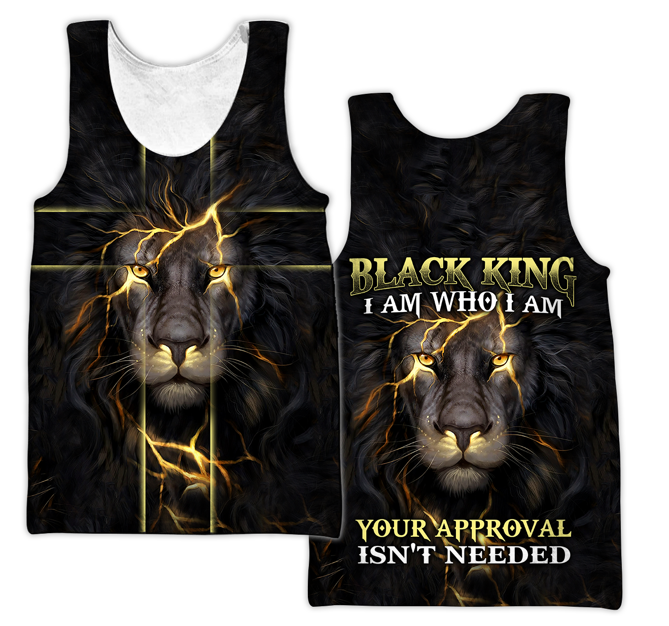 Black King-I Am Who I Am Ankh Symbol  3D All Over Printed Shirts For Men and Women Pi11062003S1