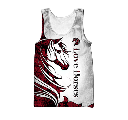 Horse Camo Red 3D All Over Printed Shirts Pi050501S1 - Amaze Style™-Apparel